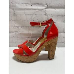 Michael Kors Camilla Patent Platform Strappy Sandals Shoes size 7.5